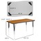 Flash Furniture 47.5 W, 76 L, 30.25 H, Chrome, Laminate, Particleboard, Plastic, Steel XU-GRP-16CH-A3048CON-48-OAK-T-A-GG - alternate 4